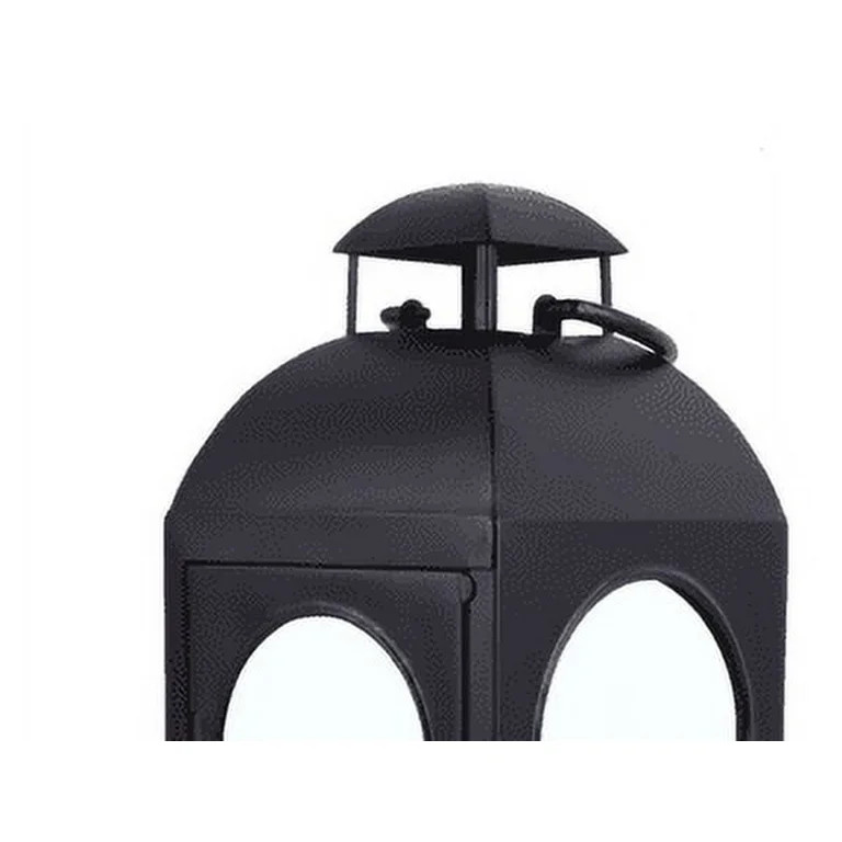 Better Homes & Gardens Metal Indoor Candle Holder Lantern, Black, Large | Walmart (US)