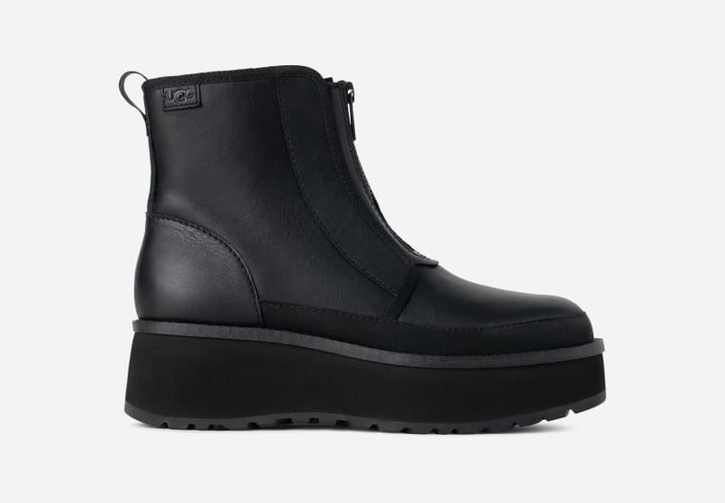 UGG® Women's Cityfunc Zip Leather Boots in Black, Size 5.5 | UGG (US)