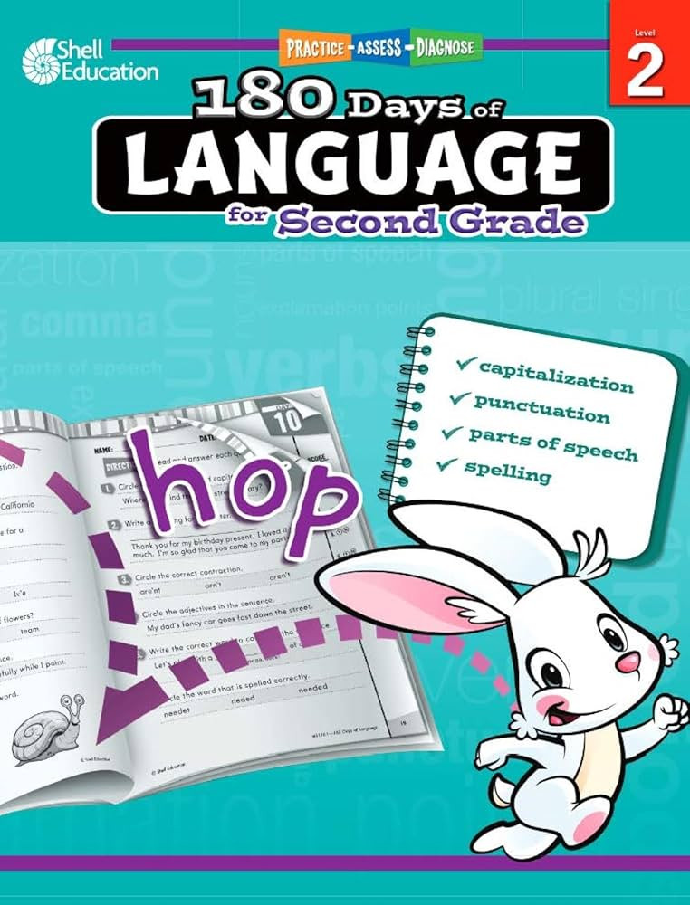 Shell Education 180 Days of Language for Second Grade (180 Days of Practice) | Amazon (US)