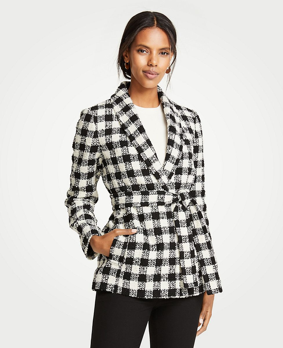 Checked Belted Jacket | Ann Taylor (US)