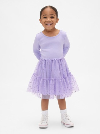 Baby & Toddler Mixed Media Tulle Dress | Gap (CA)