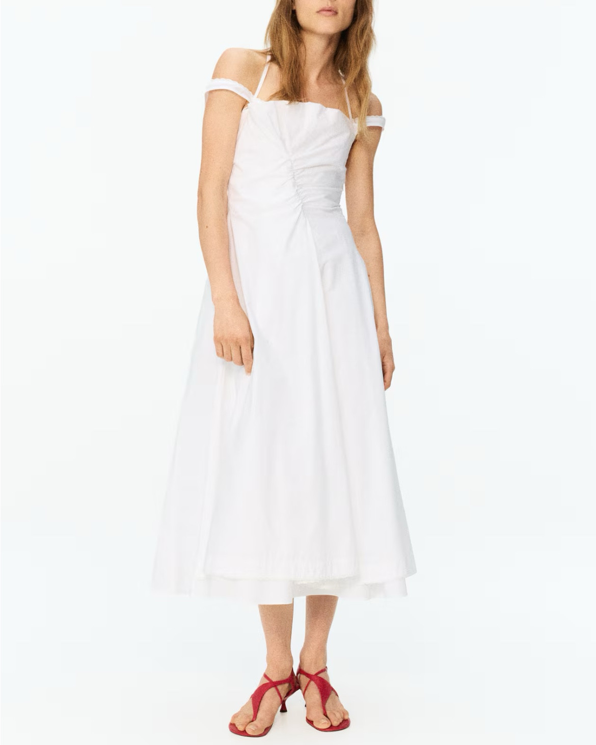 Layered white cotton midi dress 

#LTKSeasonal