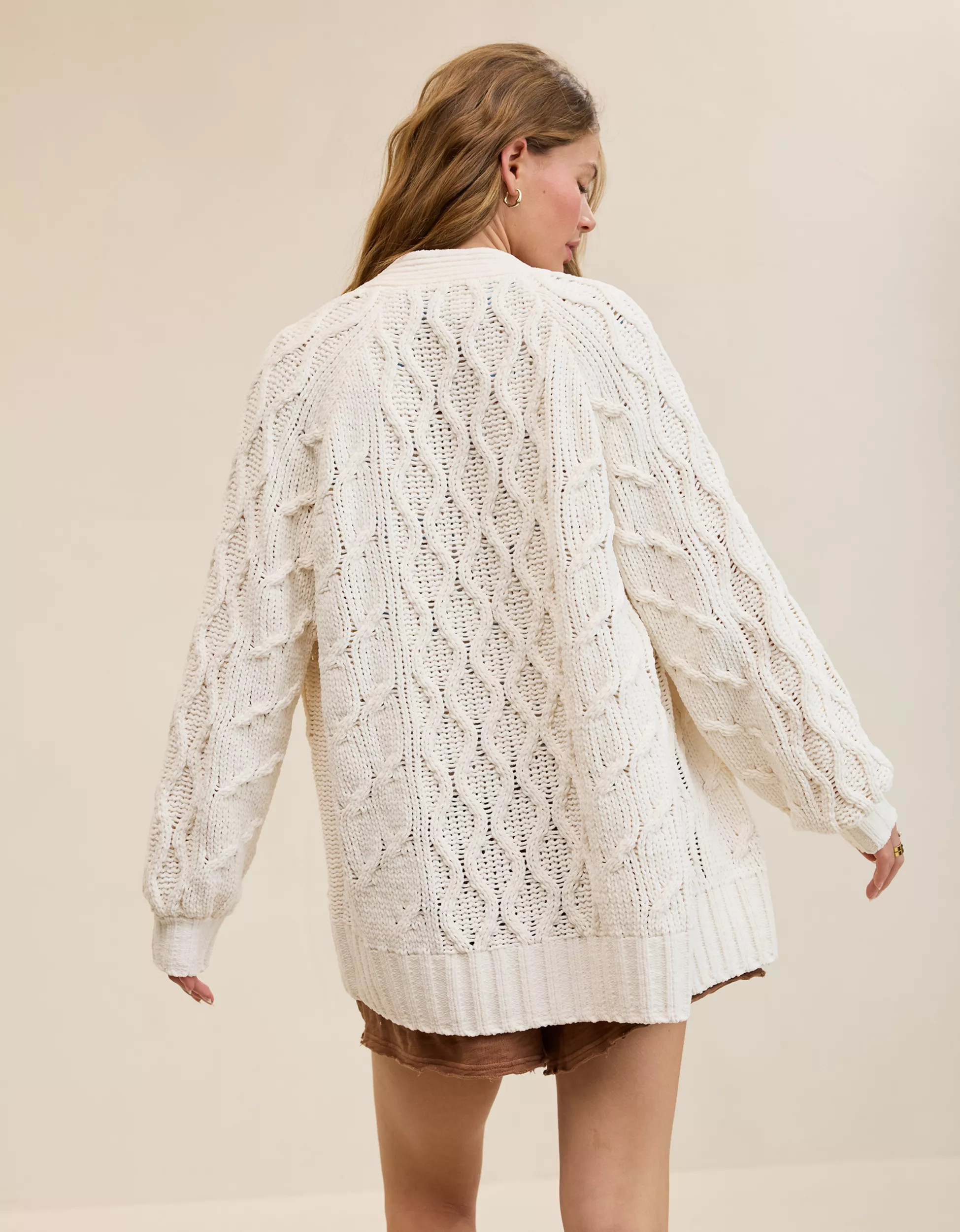 Aerie Oversized Cable Cardigan | Aerie