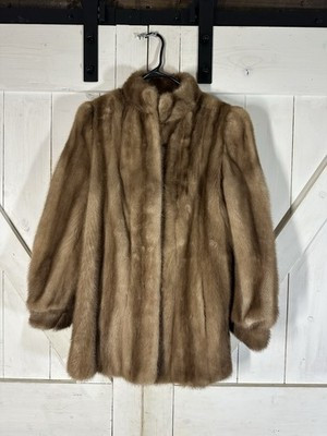 Herzberg Furs Mink Coat Vintage Fully Lined Pockets Hidden Hook Eye Closure M | eBay | eBay US