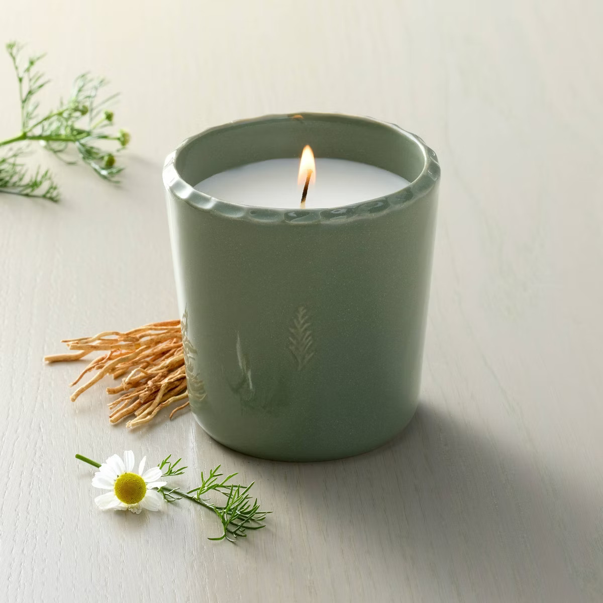 Ceramic Jar Candle Blue 6oz - Hearth & Hand™ with Magnolia | Target