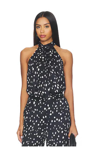 HEMANT AND NANDITA Halter Neck Top in Black. - size S | Revolve Clothing (Global)