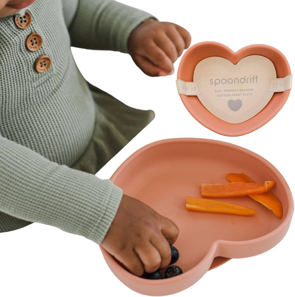Spoondrift 100% Food Grade Silicone Suction Heart Plate | For Babies And Toddlers, BPA FREE, Disw... | Amazon (US)