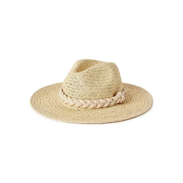 Madden NYC Women's Straw Fedora with Braided Band | Walmart (US)