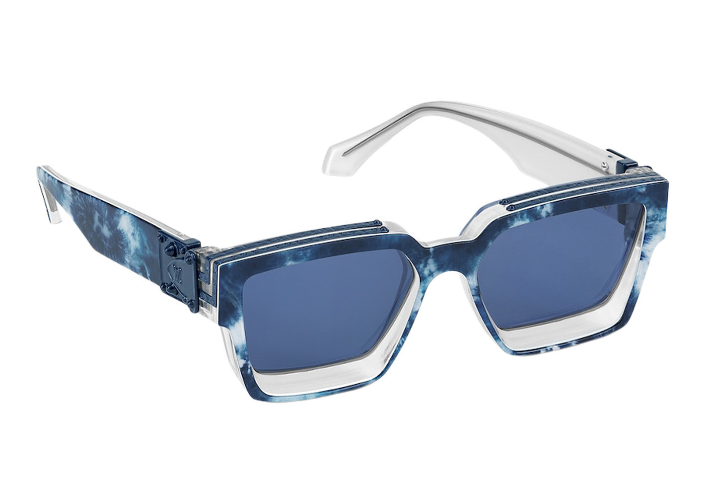 Men's Louis Vuitton Sunglasses 1.1 Millionaires Monogram Bandana in Bleached Blue/Blue Lenses (Z1690E) | StockX