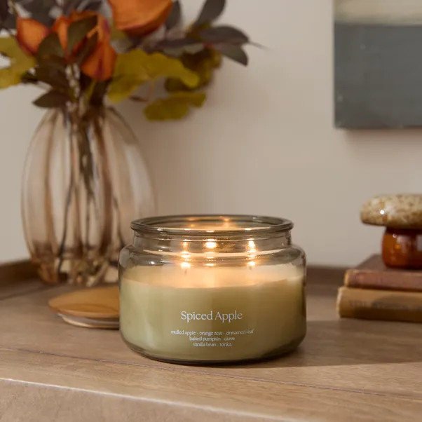 Spiced Apple & Cinnamon Multi Wick Candle | Dunelm