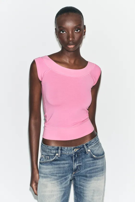 BOAT NECK TOP | Zara US