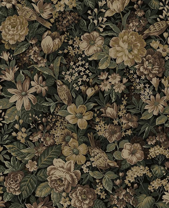 NextWall Vintage Bird Garden Peel and Stick Wallpaper | Amazon (US)