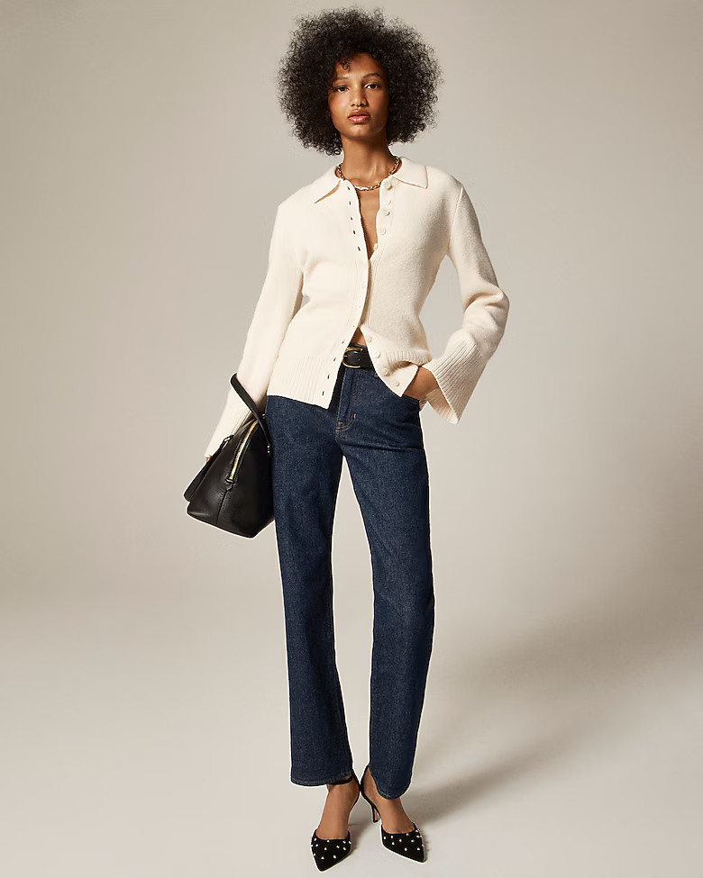 Milano-stitch cinched-waist cardigan | J. Crew US