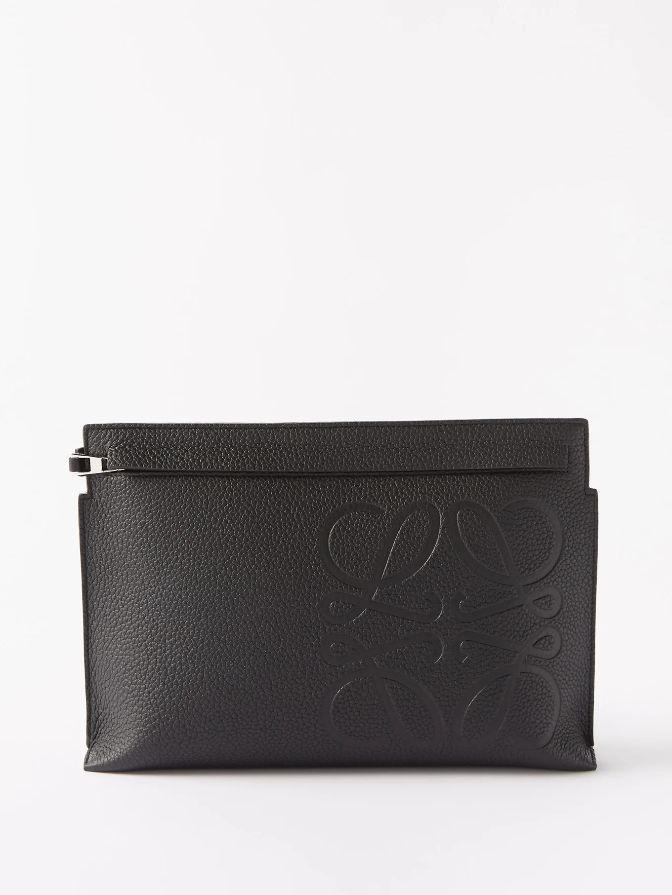 Anagram-logo grained-leather pouch | Matches (US)