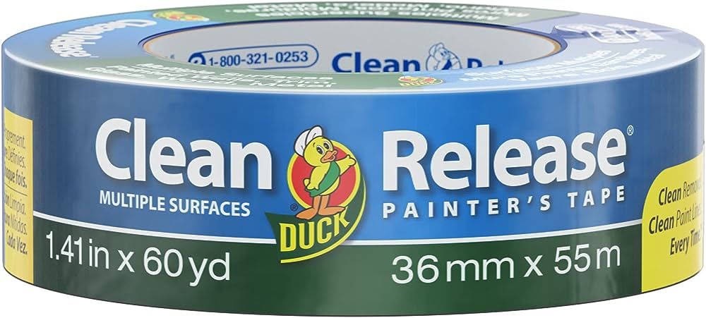 Duck Brand 240194 Clean Release Painter's Tape, 1.41 in. x 60 yd., Blue, Single Roll | Amazon (US)