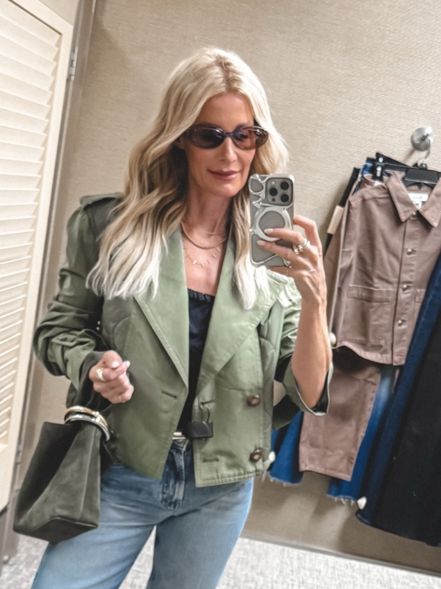 Veronica beard trench - wearing  XS and part of the NSALE and still in stock!

#LTKootd #LTKSaleAlert #LTKOver40