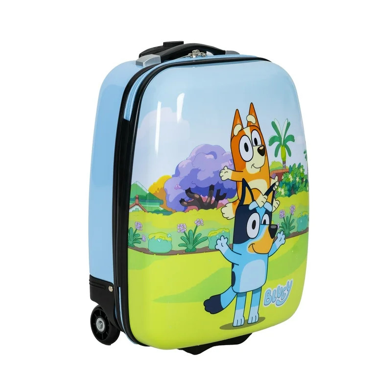 BBC Bluey Kid's 16" Carry On Hardside Luggage Spinner -Light Blue | Walmart (US)