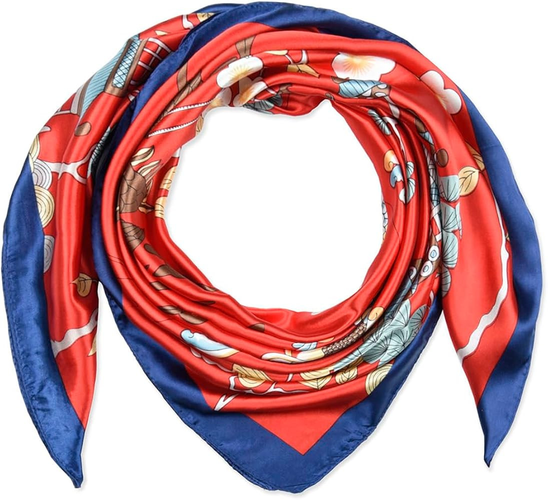 corciova 35x35 Large Square Satin Hair Scarf for Women – Silk-Feel Head Wrap, Night Protection,... | Amazon (US)