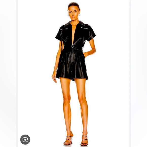 Retrofete Susan Leather Romper | Poshmark