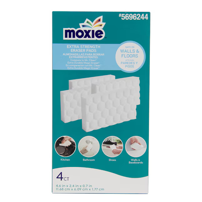 MOXIE Extra Strength Eraser Pads Melamine Cleaning Pad (4-Pack) | Lowe's