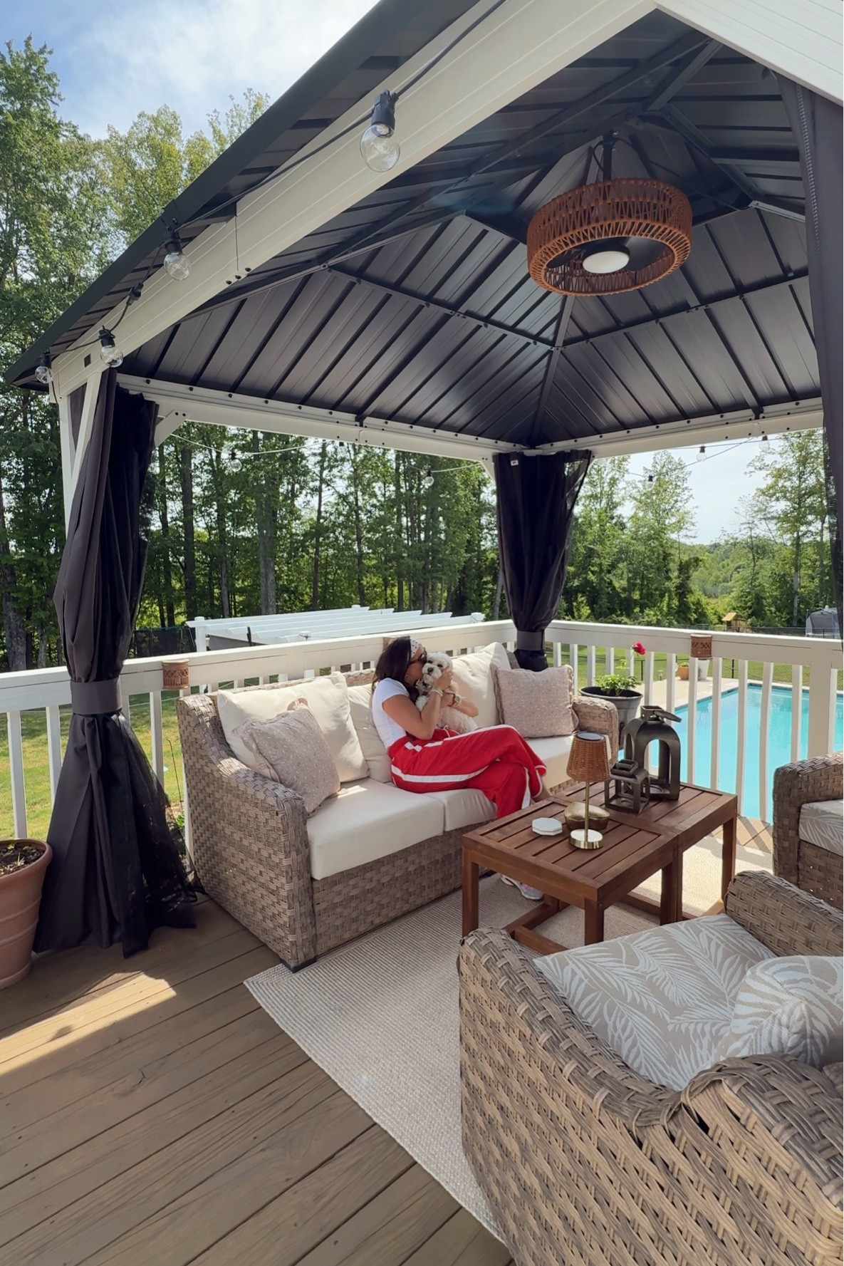 Everything from our outdoor set up, the gazebo is from purple leaf and we absolutely love it. You can use code Casey15 to save.

#LTKHome #LTKSeasonal #LTKMothersDay