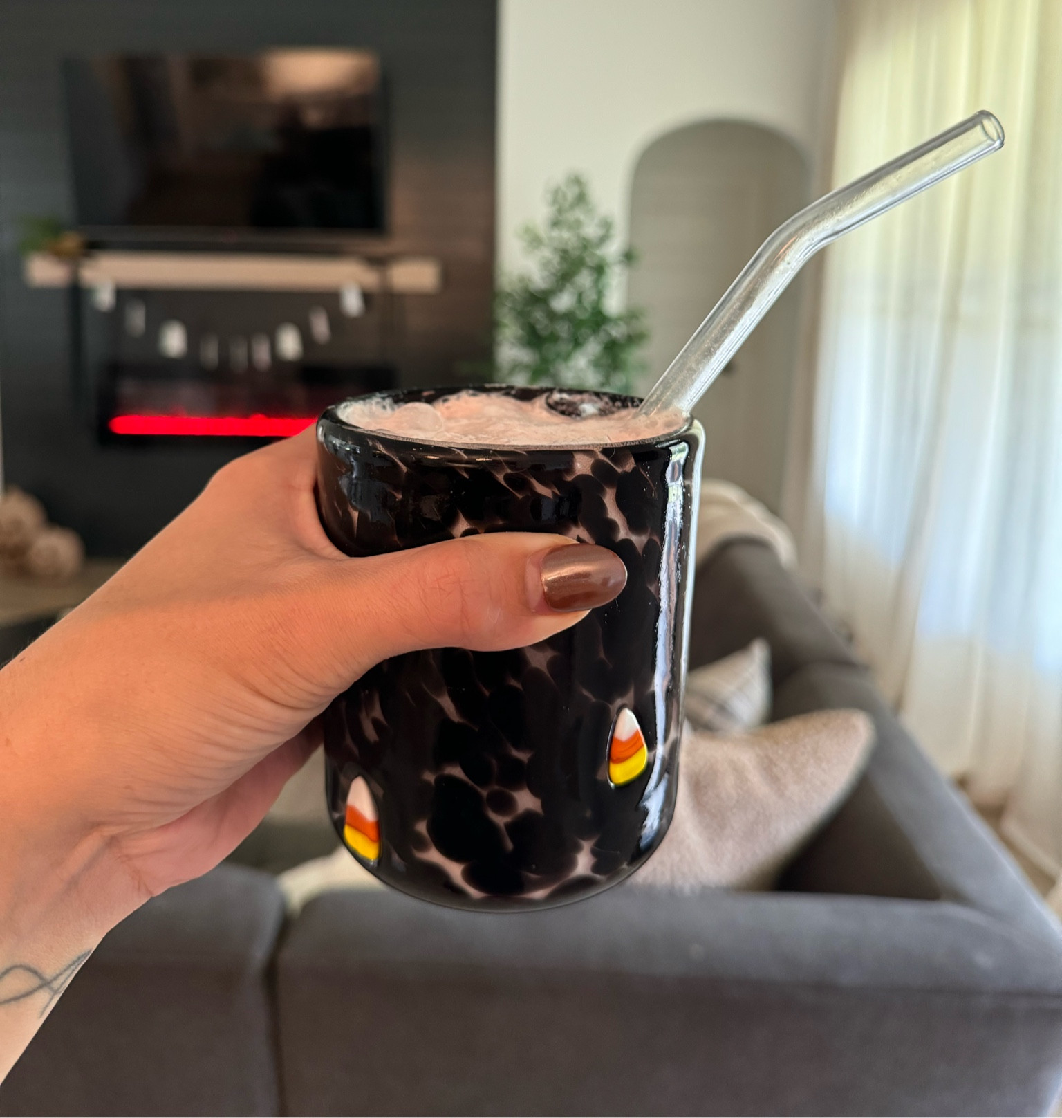 Icon juice glass 
Anthropologie glasses 
Halloween glassware 
Halloween decor 

#LTKFindsUnder50 #LTKHalloween #LTKHome