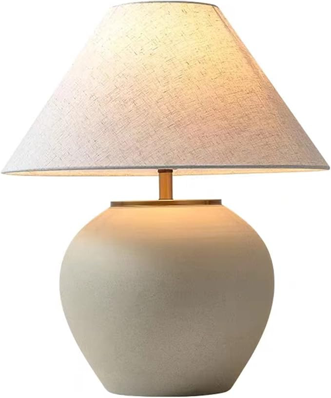 PURESILKS Farmhouse Handmade Ceramic Table Lamp, Southwest Rustic Country Style Table Lamp, 22.83... | Amazon (US)
