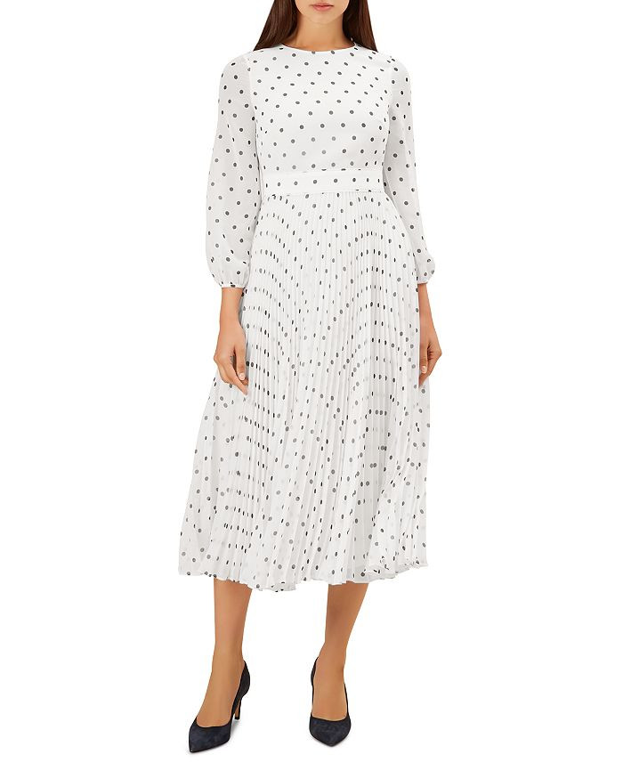 Selena Pleated Polka Dot Dress | Bloomingdale's (US)