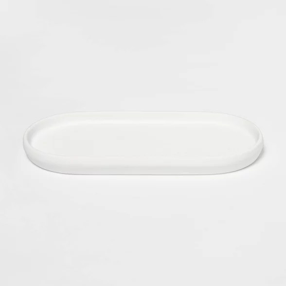 Modern Soft Touch Tray White - Threshold™ | Target