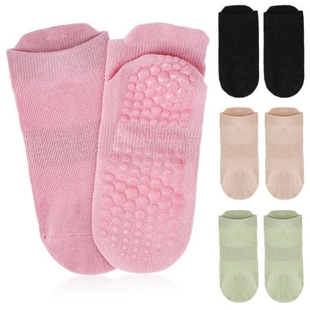 WRITWAA 4 Pairs Non Skid Socks Cotton Assorted Color Safety during Exercise Women Socks | Walmart (US)