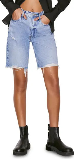 FRAME Degradable High Waist Bermuda Denim Shorts | Nordstromrack | Nordstrom Rack
