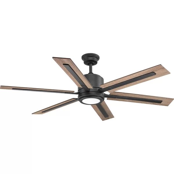 60" Lesure 6 Blade LED Ceiling Fan with Remote, Light Kit Included | Wayfair North America