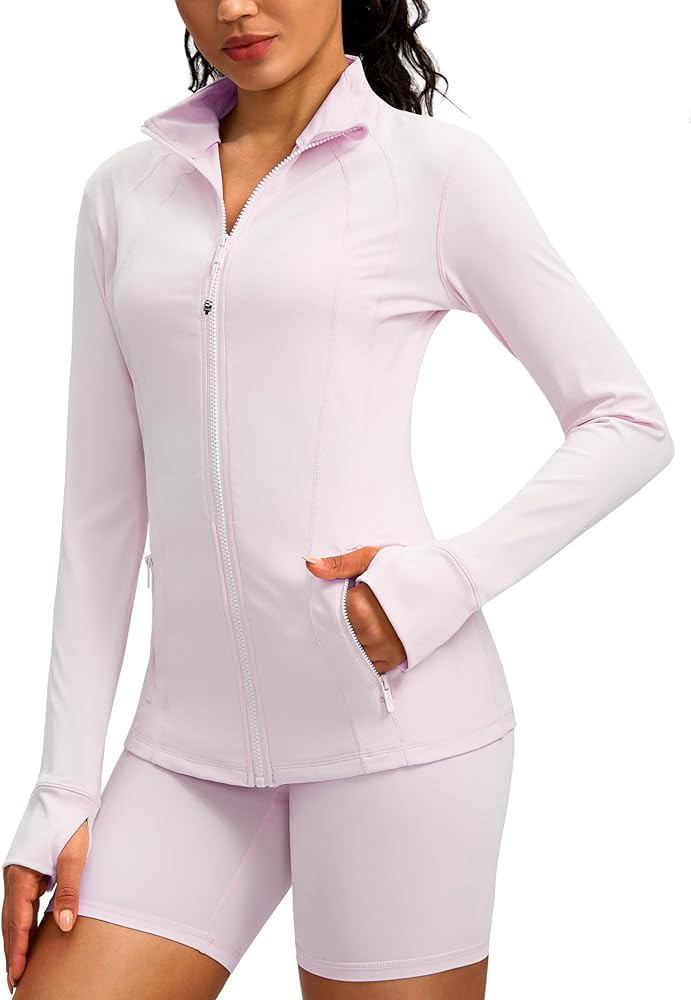 G Gradual Women's Zip Up Workout Jackets with Pockets Slim Fit Cottony Soft Jacket for Running At... | Amazon (US)