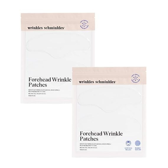 Wrinkles Schminkles Forehead Wrinkle Patches, 4-Pack, Reusable Hypoallergenic Silicone Smoothing ... | Amazon (US)