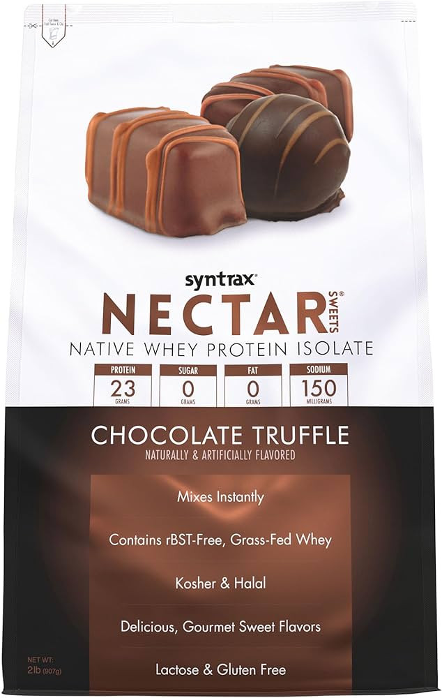 Syntrax Nutrition Nectar Sweets, 100% Whey Isolate Protein Powder, Chocolate Truffle, 2 lbs | Amazon (US)