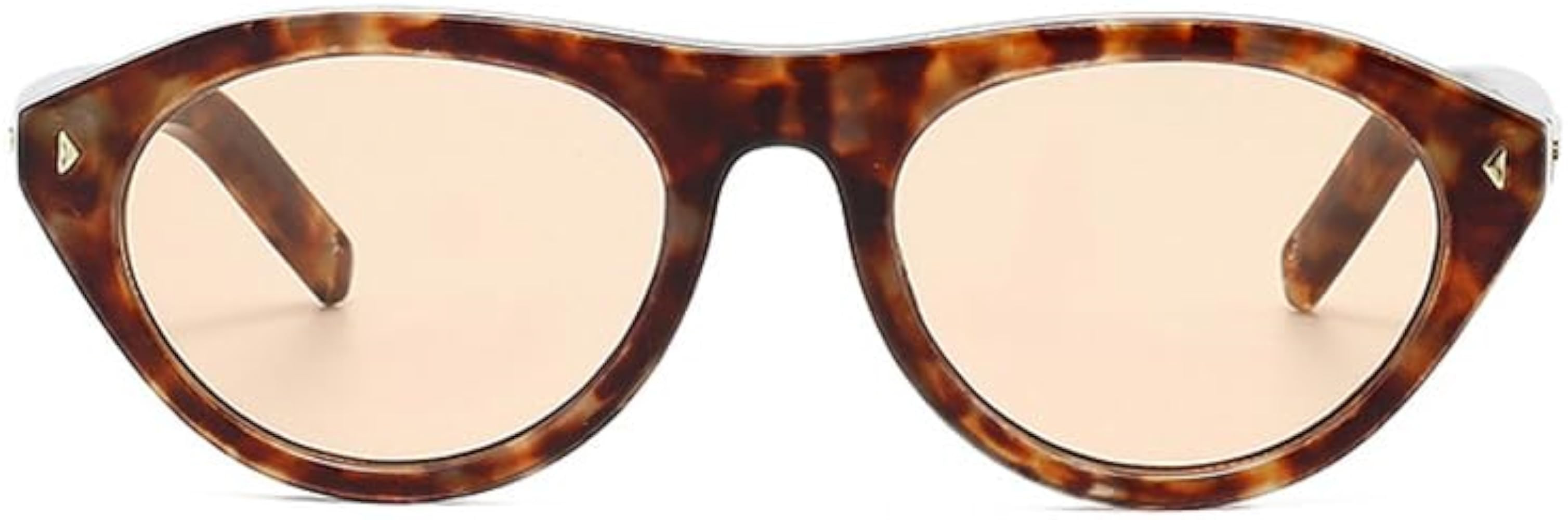 Retro Small Oval Sunglasses for Women Men Trendy Narrow Round Cateye Shades Flat Top Sun Glasses ... | Amazon (US)