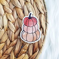 Pumpkin Stack Sticker, Fall Decal, Laptop Stickers, Water Bottle Stickers | Etsy (US)