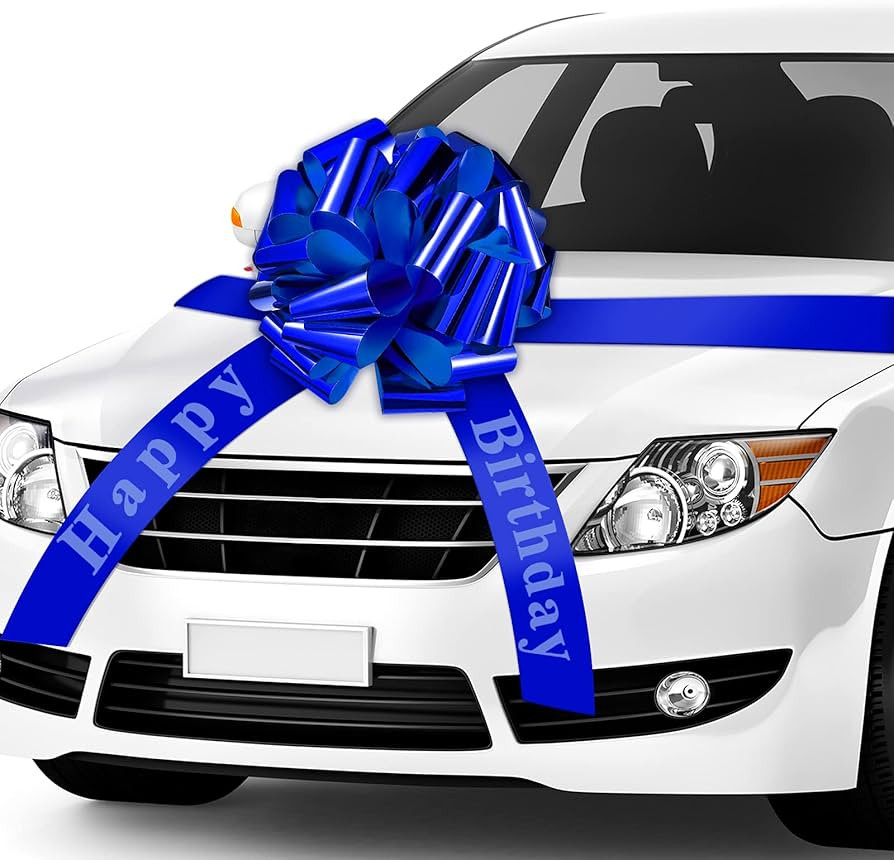 Happy Birthday Car Bow Big Car Ribbon Bow Large Gift Wrapping Bow Giant Bow for Car Decorative Hu... | Amazon (US)