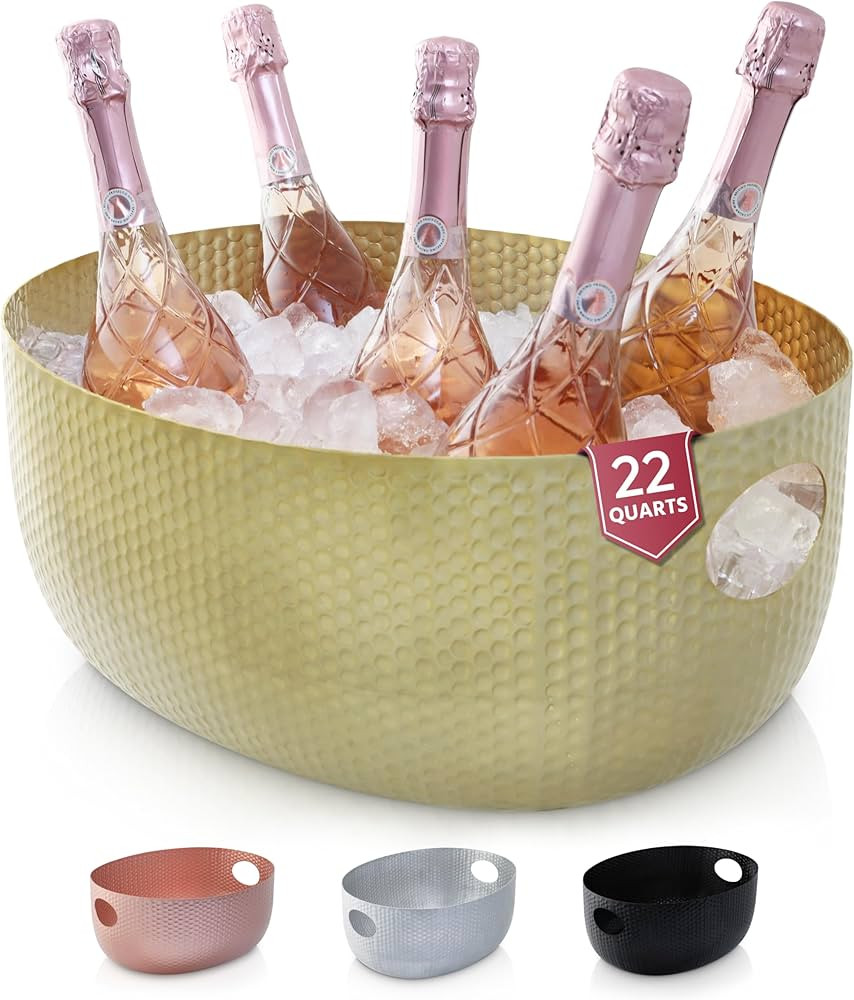 Gusto Nostro Large Beverage Tub for Parties - Metal Tub for Wine Bottles,Champagne,Beers - High C... | Amazon (US)