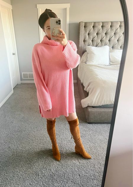 Amazon sweater dress!! {ad} available in multiple colors! Loving this baby pink for Valentine’s Day / a date night outfit!








Winter outfits
Sweater dress
Lillusory 
Maternity 

#LTKstyletip #LTKmidsize #LTKbump