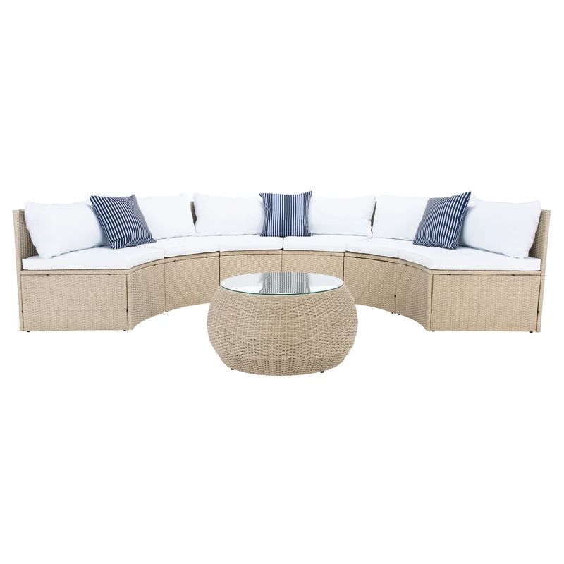Cabble Wicker/Rattan 6 - Person Seating Group with Cushions | Wayfair North America