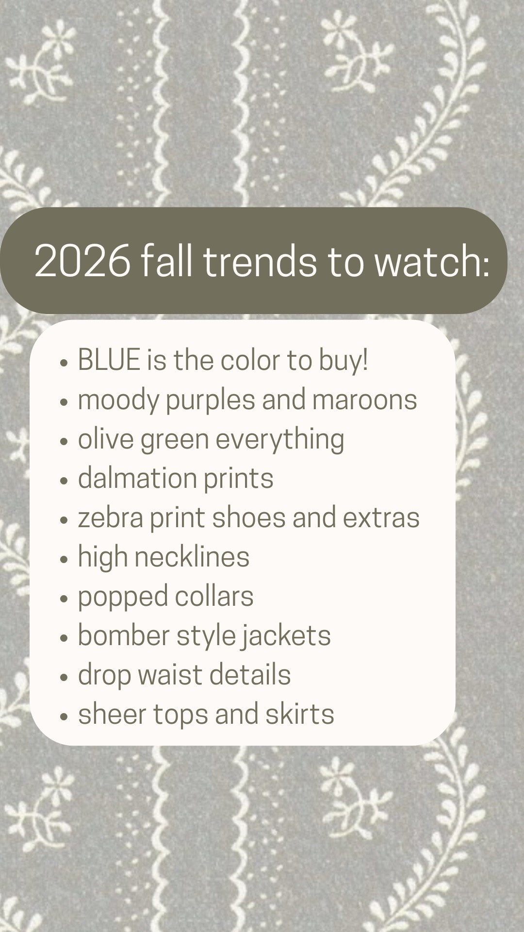 With the Nordstrom sale coming up - this always triggers all pre-fall assortments to start trickling out! 
Here are the top fall trends I am hearing about and seeing.
