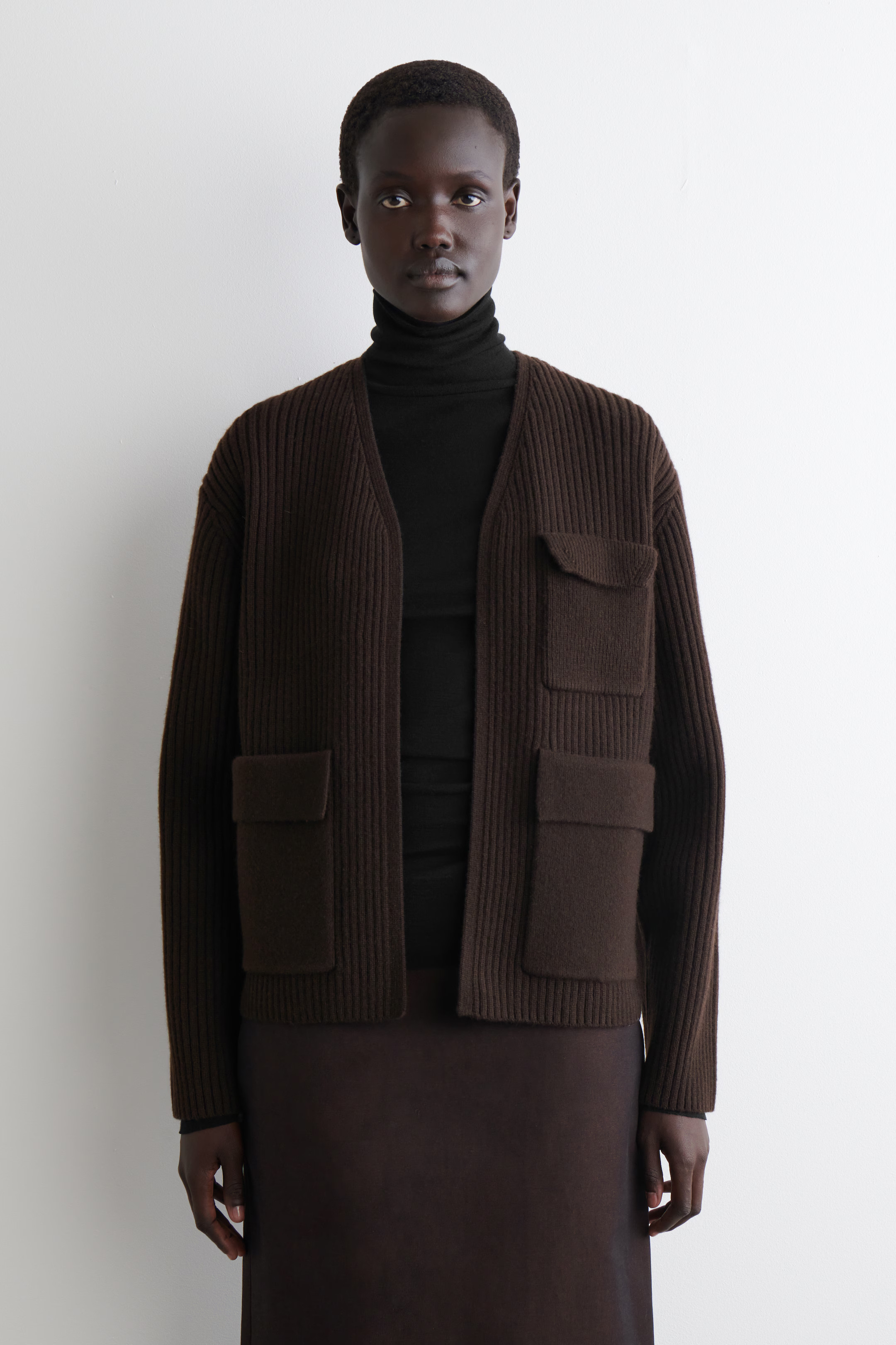 RIBBED MERINO WOOL UTILITY CARDIGAN | H&M (UK, MY, IN, SG, PH, TW, HK)