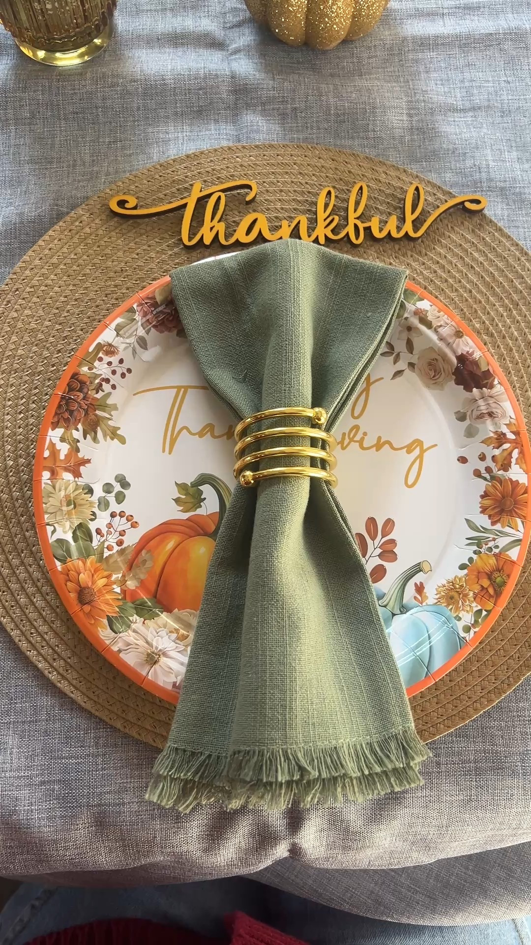 It was fun having some color to the table! The table is actually more of a gray than it is a blue, but I still liked it paired with the plates!

#LTKfoodie #LTKHome #LTKHoliday