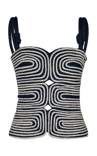 Marea Embroidered Linen Top | Moda Operandi (Global)