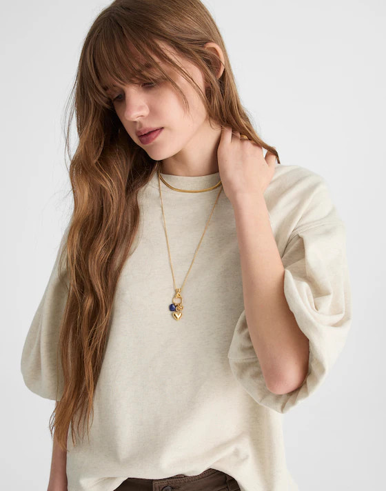 Puff-Sleeve Sweatshirt Tee | Madewell | Madewell