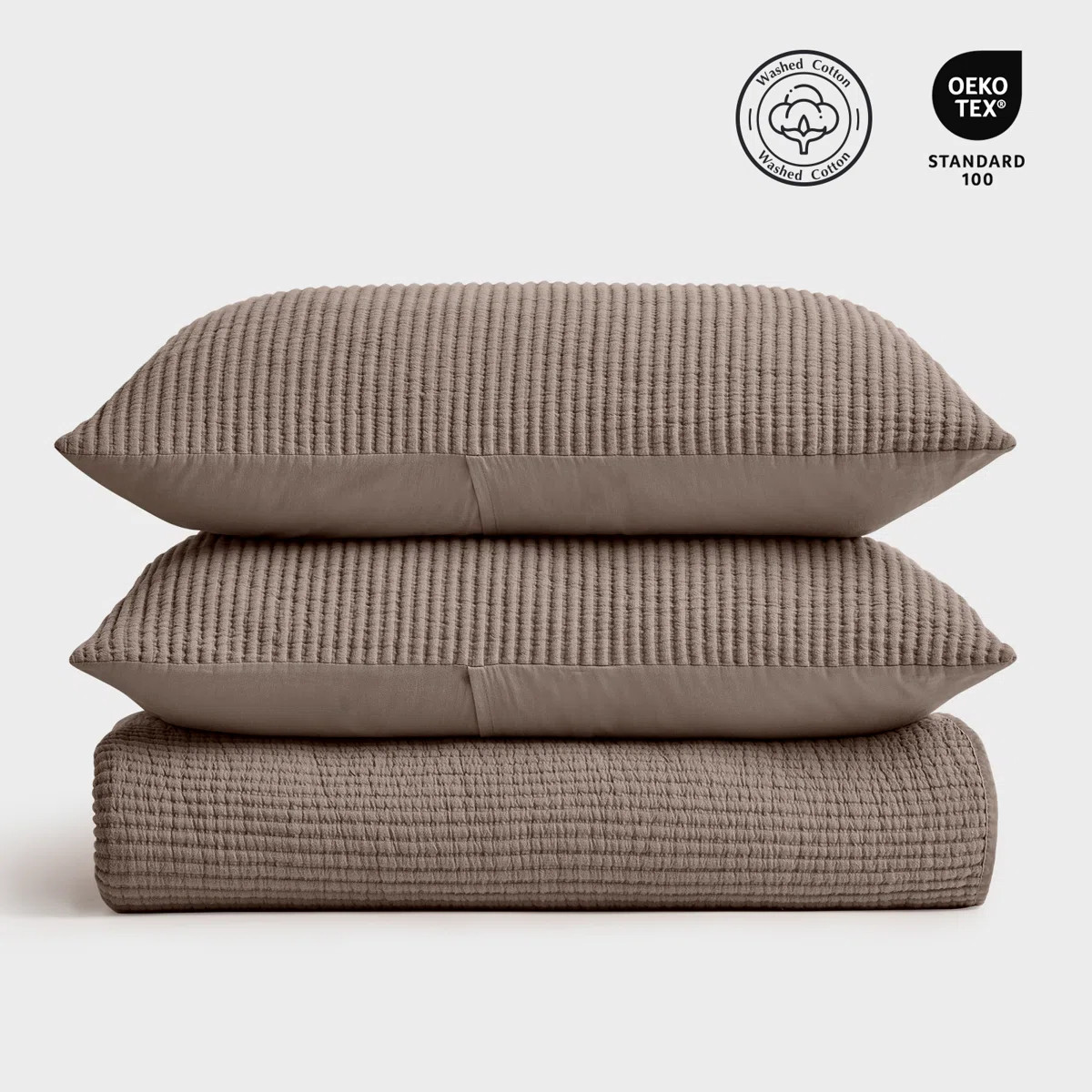 Ribbed Matelass\u00e9 Cotton Coverlet Set | Wayfair North America