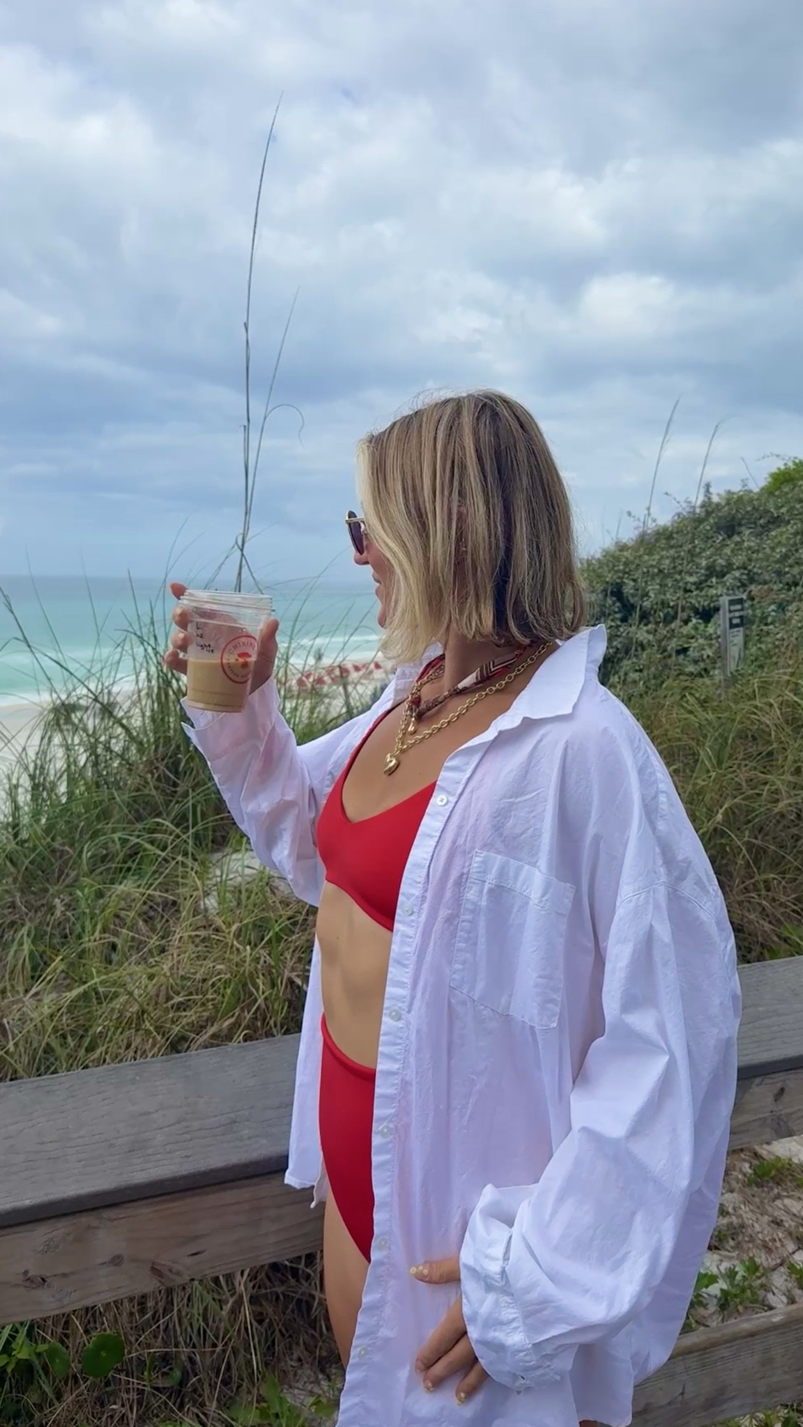 my favorite swimsuit / beach swimsuit outfit / beach vacation outfit / summer beach look / mom swimsuit / red swimsuit / swimsuit outfit ideas

#LTKmorningroutine #LTKmomlife #LTKSwim