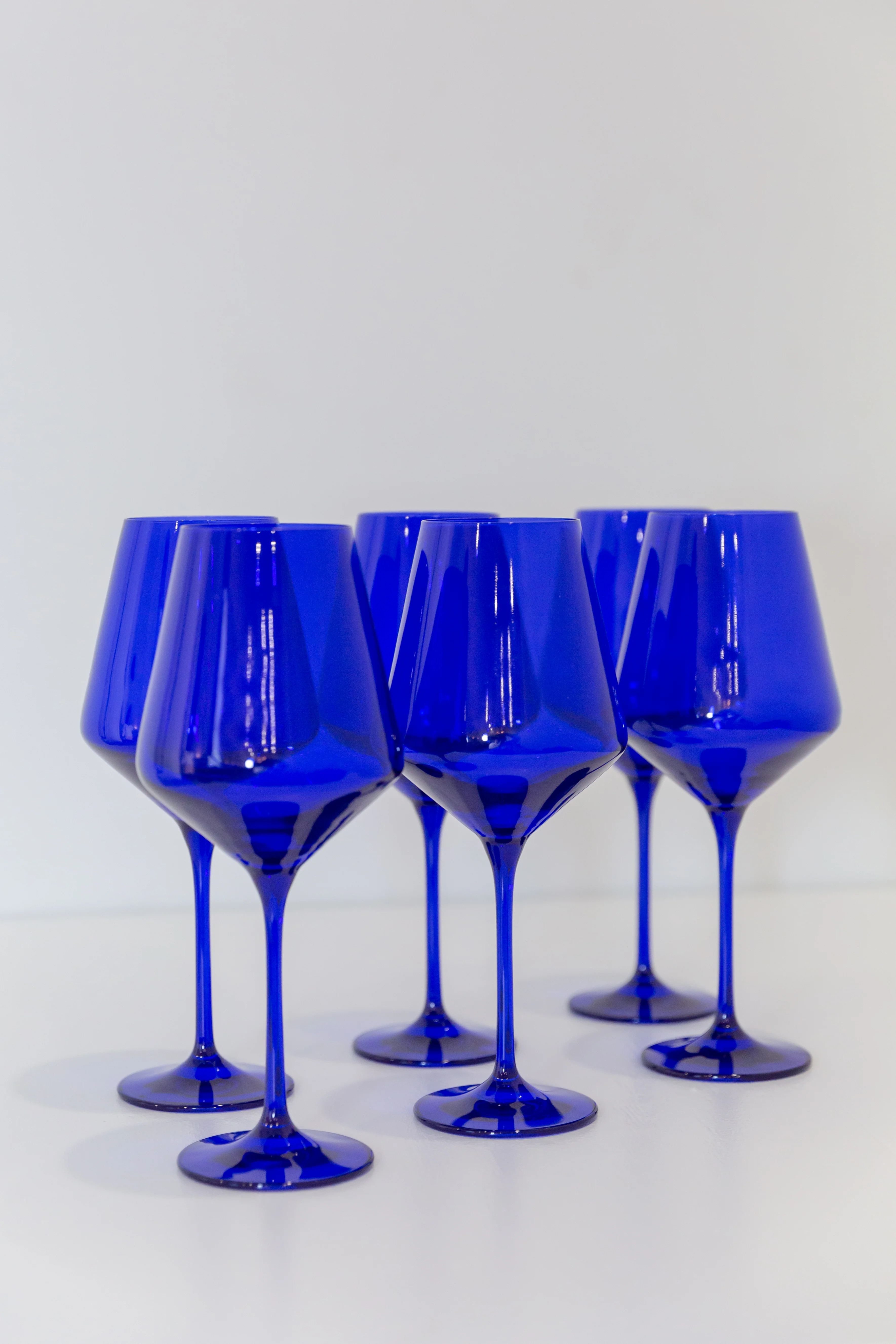 Estelle Colored Wine Stemware - Set of 6 {Royal Blue} | Estelle Colored Glass