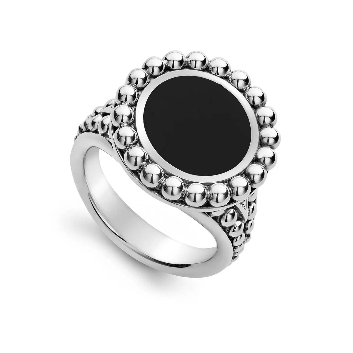 Maya Onyx Circle Ring | LAGOS